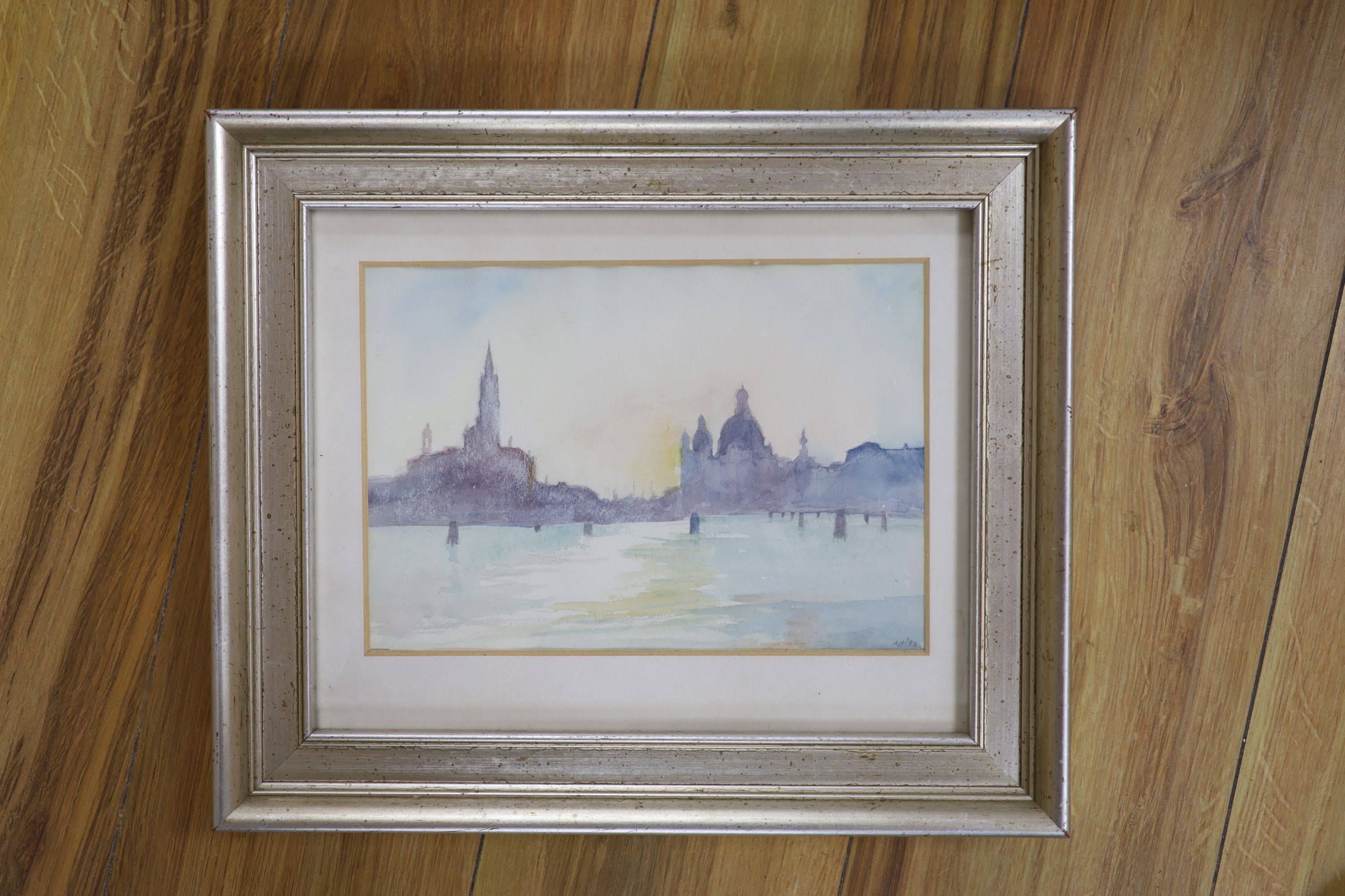 Alt, watercolour, View of Venice, signed and dated '80, 17 x 24cm